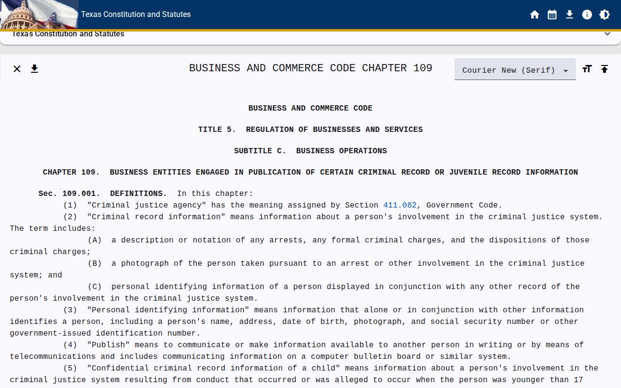 Texas Chapter 109 rules for Caldwell County released inmate mugshots